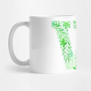 Monogram "W" in green Mug